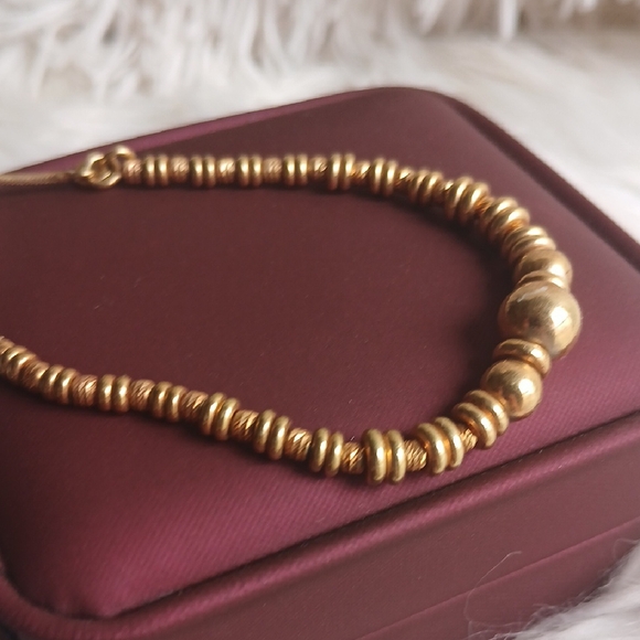 Elegant 925 Gold Bracelet with Graduated Beads - Picture 6 of 6